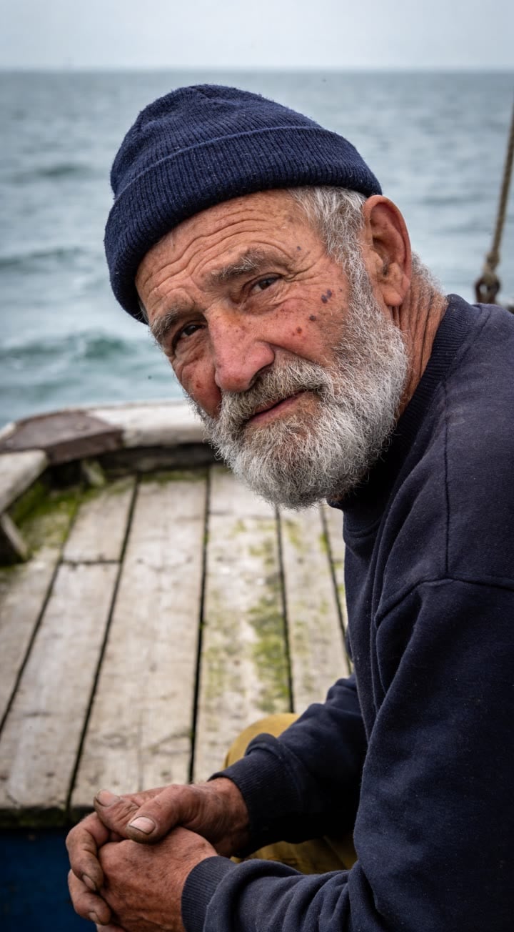 Start frame: Fisherman portrait